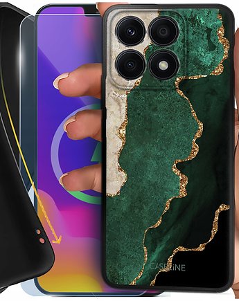 Etui do Honor X6a MATOWE SLIM SOFT + Szkło hartowane 9H, Caseline  etui na telefon