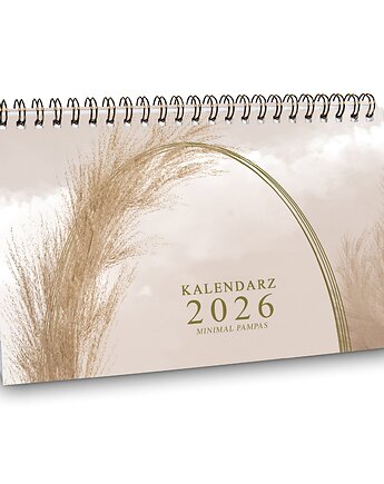 Kalendarz biurkowy 2026 MINIMAL PAMPAS na biurko wolnostojący, Planerum