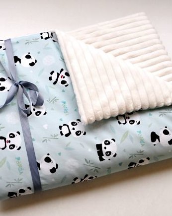 Wyjątkowy kocyk minky  PANDY, MOJAMAJA