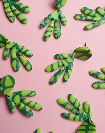 Kolczyki Matisse w abstrakcyjny wzorek, Dwie Gliny