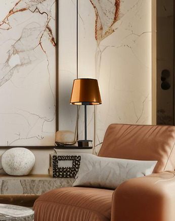 Czarna lampa stołowa w stylu loft SIENA MIRROR, LYSNE