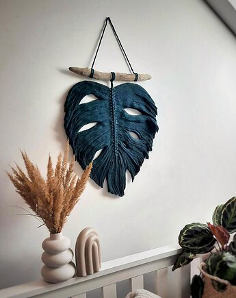 Liść Monstery - makrama monstera, zawieszka ścienna, Decor Form