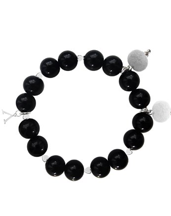 Pompom Black - bransoletka, AFRODITTE COLLECTION
