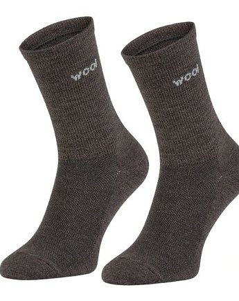 Sportowe skarpety trekking  merino wool brązowe, EsteraShop