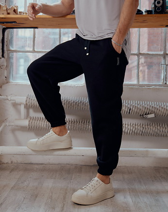 Szerokie dresowe spodnie BASIC OVERSIZE czarne, lemme