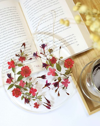 Obrazek z suszonymi, naturalnymi kwiatami w żywicy, Floral Home