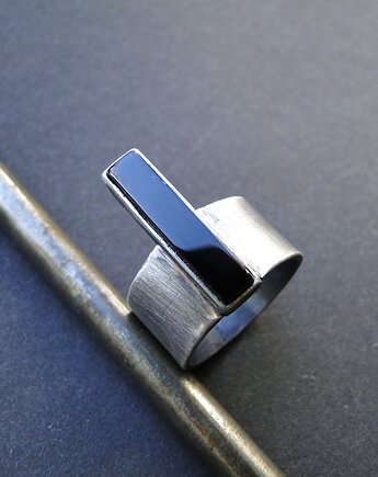 Zamówienie Specjalne-pierścień onyks prostokąt, Memero