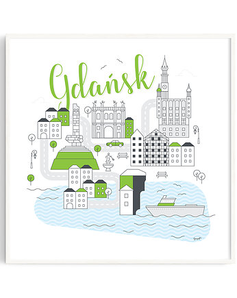 Gdańsk plakat 40x40 cm, Cyrografik