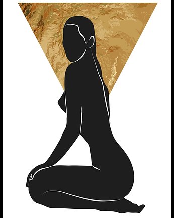 Plakat "Siedząca kobieta", Fotobloki and decor