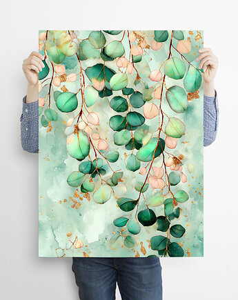 Eukaliptus - grafika na plakacie, JBJart Justyna Jaszke