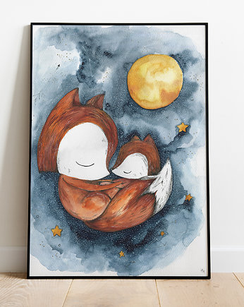 Plakat A3 "Foxy Momm&Baby", Pookys world