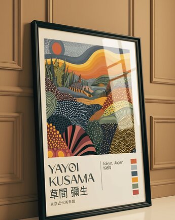 PLAKAT dekoracyjny Yayoi Kusama, krajobraz jesienny, black dot studio