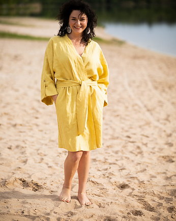 Kimono lniane Verano Amarillo, Ana Moroles