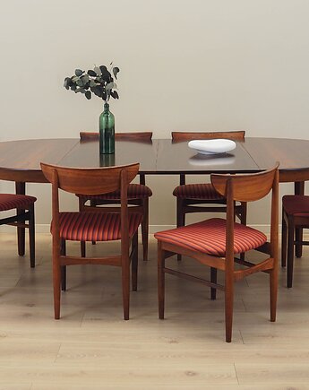 Stół okrągły palisandrowy, lata 60, Gudme M, Przetwory design