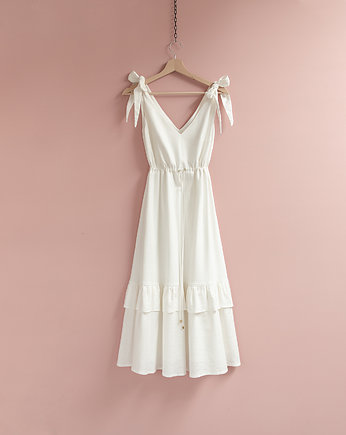 Sukienka HUNNY BUNNY midi white, COCOON