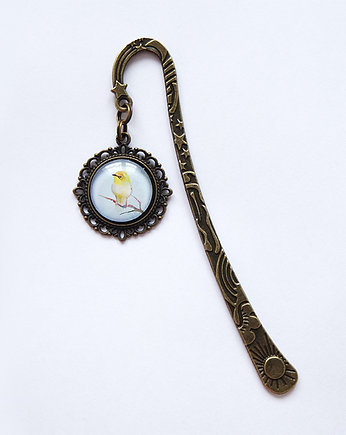 Zakładka - Żółty ptaszek - brąz, yenoo