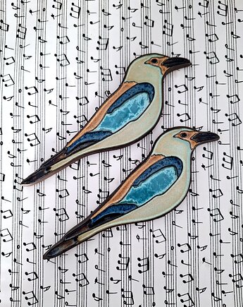 Ceramiczny ptak 2 sztuki zawieszka, Wooden Love