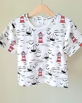 T-Shirt  dziecięcy zmieniający kolory w słońcu  - statki, Dash of Magic
