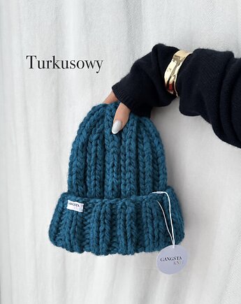 Czapka Nordic 100% wełna *turkusowy*, GANGSTA KNIT