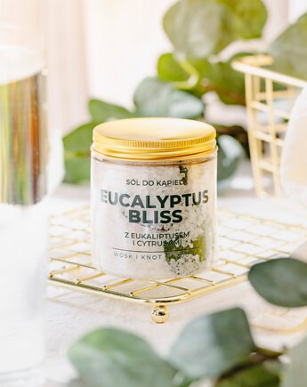 Eucalyptus Bliss Sól Do Kąpieli, Wosk i Knot