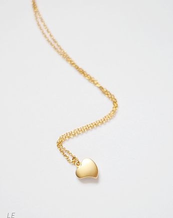 16k Gold Plated Irregular Matt Heart Necklace, Le Boho Bleu