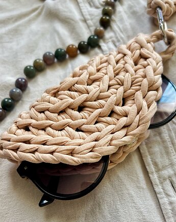 Etui na okulary handmade boho dodatek na lato  Agrafka Studio, Agrafka studio