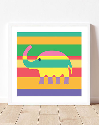 Plakat do pokoju dziecka, słoń, Dekorando