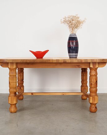Stół sosnowy, duński design, lata 70, produkcja: Dania, Przetwory design