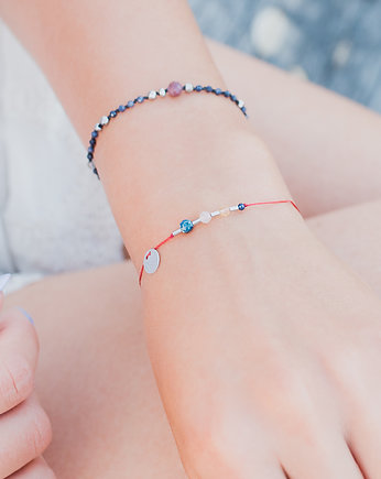 Bransoletka Zodiac Byk Szafir Cytryn Kwarc Różowy Agat, w hand works
