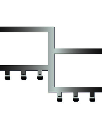 Nowoczesny Wieszak Z Kolekcji Simple Geometryczne Prostokąty Wg24, Km design