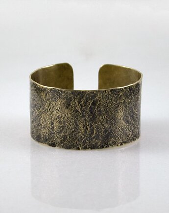 Kamień - mosiężna bransoleta - outlet, Caltha