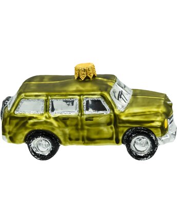 Bombka choinkowa: Duży klasyczny samochód retro: zielony, Syn Bombkarza