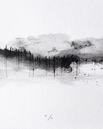 Unikat - tusz i akwarela w oprawie (nr4), Maja Gajewska