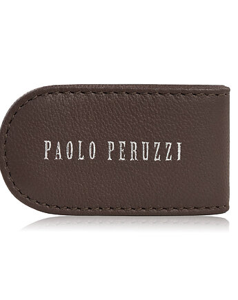Klips na banknoty skórzany magnetyczny elegancki, Paolo Peruzzi
