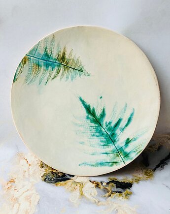 Talerz ceramiczny Tańczące paprocie, annaflora