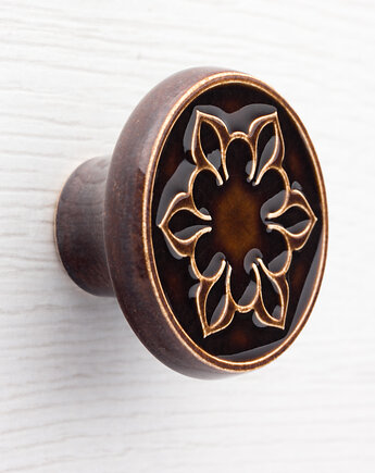 Gałka do mebli, ciemno-brązowa, wz.2, pracowniazona