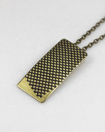 Łuska - mosiężny wisiorek - ooak