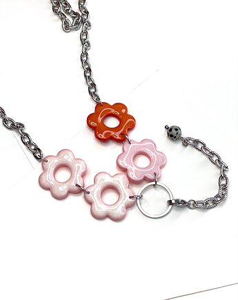 Naszyjnik w kwiaty FLORA z jaspisem, Clayee