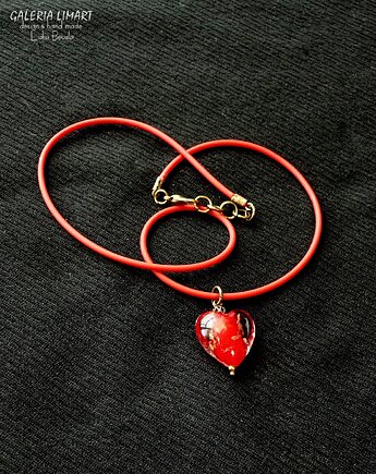 Serce ze szkła weneckiego uroczy prezent  dla ukochanej osoby, Galeria Limart