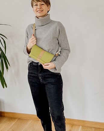 Marmollada - torebka filcowa nerka ZIELONA + b, marmollada