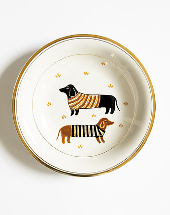 Talerz na ścianę - jamniki w swetrach, EMPE artstudio