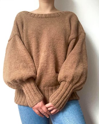 Sweter damski z alpaką, splot