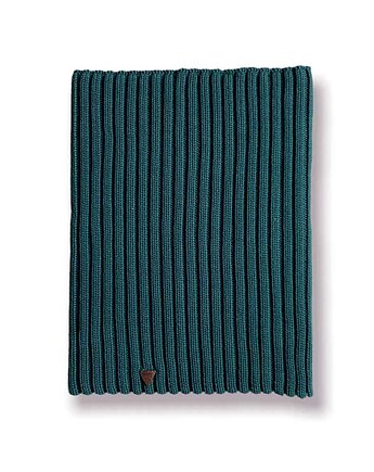 Komin merino w prążki Soft Snood - emerald, YellowYarnyYak