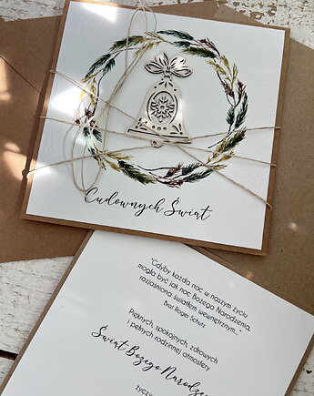 Wyjątkowa ręcznie robiona kartka świąteczna na Boże Narodzenie, sorte