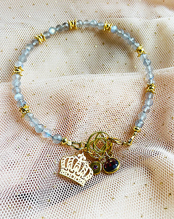 Bransoletka LABRADORYT ,naturalne  kamienie, Anemon Atelier