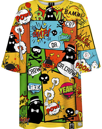 DR.CROW T-shirt Damski Oversize Komiks, DrCrow