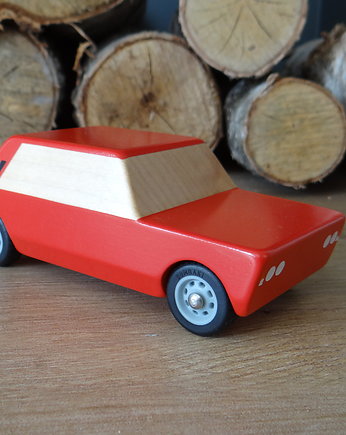 Fiat 125p - drewniany stylowy - czerwony Kanciak, Bumbaki