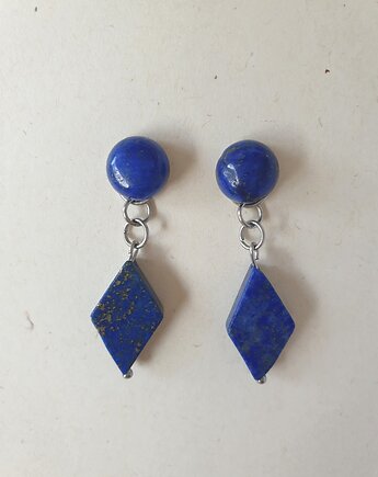 Kolczyki ROMBY lapis lazuli, modesign