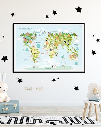 Plakat Mapa Świata, Wallie Studio Dekoracji