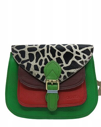 Torebka listonoszka elegancka regulowany pasek skórzana kolorowa OLIVKA, Olivka Warsaw